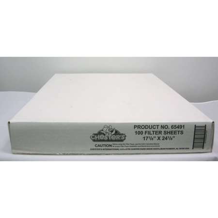 CHESTERS Chester's 17.125"x24.125" Filter Sheet, PK100 65491